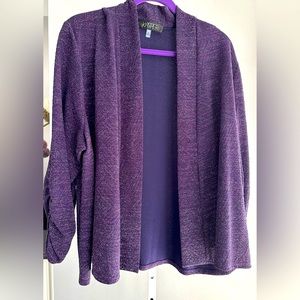 NWT Purple sparkle cardigan. 3X